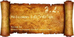 Holczman Lóránt névjegykártya